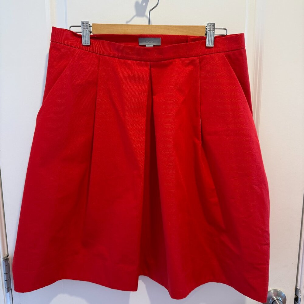COS ~ Terracotta Taffeta Sculptural Skirt in size 14
